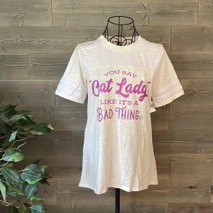Disney short sleeve T-shirt, “cat lady”